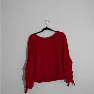 Red long sleeve work shirt